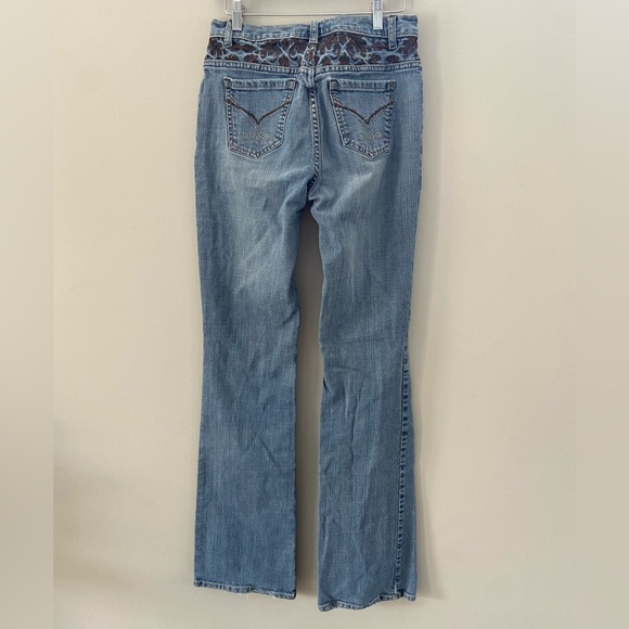 ☃️Hollywood Tall Y2K Embroidered Boot Cut Denim Mid Rise Straight Leg Jean - Picture 4 of 6